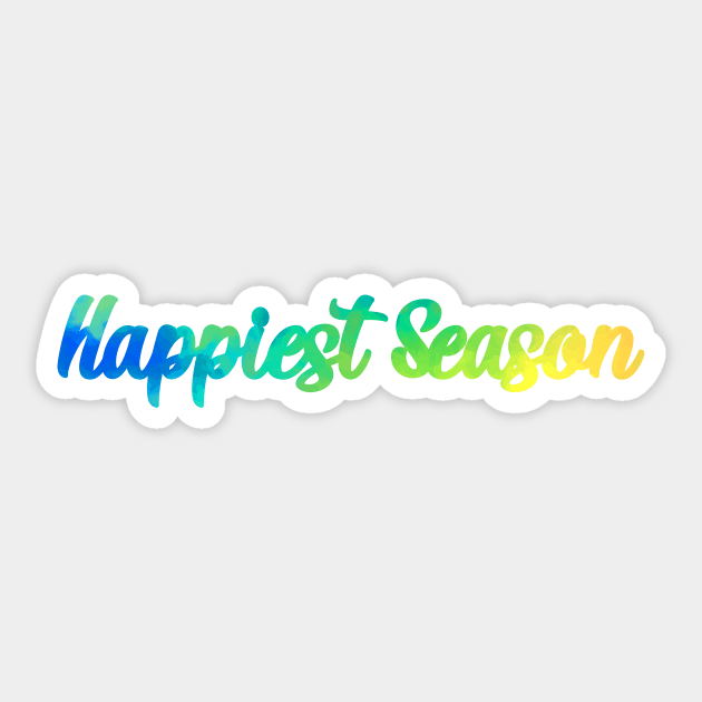 Happiest Season watercolor Sticker by BadrooGraphics Store